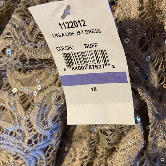 Alex Evenings Women's Two-Piece Set with Long Dress and Jacket - Picture 6 of 8